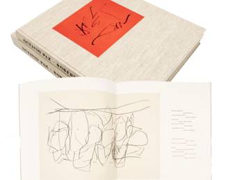 Lot 1031 Robert Motherwell (American, 1915-1991) Octavio Paz (1914-1998) Lithographs on Handmade Paper with Linen Clamshell Portfolio Box 1987, 'Three Poems',
