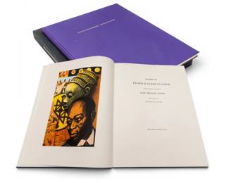 Lot 1042 Loïs Mailou Jones (American, 1905-1998) Five Silkscreens in Colors on Paper 1996, 'Poems of Leopold Sedar Senghor', H 23" W 18"