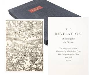 Lot 1043 Allan Rohan Crite (American, 1910-2007) Text by John of Patmos 15 Relief Engravings Printed on Japanese Paper, Mounted on Handmade Paper 1995, 'The Re