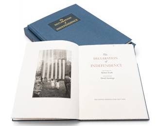 Lot 1053 Robert Frank (American/Swiss, 1924-2019) Text by Thomas Jefferson and Delegates Photogravure in Bound Book 2010, 'The Declaration of Independence', H