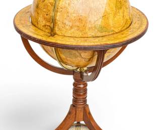 Lot 1179 W & T. M. Bardin, Celestial Globe Mounted on Mahogany Stand with Compass, Ca. 1800, H 44" W 26" 1 PC