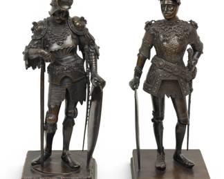 Lot 1181 After Peter Vischer the Elder (German, 1455-1539) Grand Tour Bronze Sculptures, 1891 and 1893, 'Tomb of Maximilian I, King Arthur and King Theodorick'