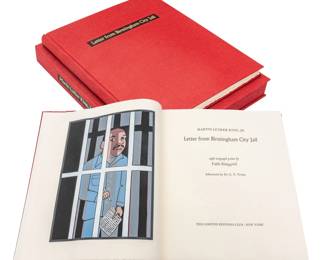 Lot 1036 Faith Ringgold (American, 1930-2024) Eight Screenprints in Colors on Wove Paper 2007, 'Letter from Birmingham City Jail', H 15.5" W 13"