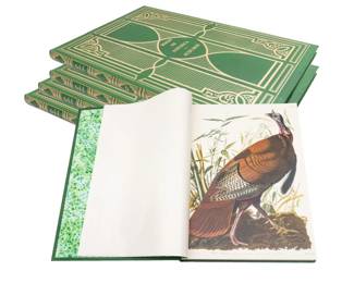Lot 1029 After John James Audubon (American, 1785-1851) 4 Elephant Folio Volumes of Plates and 7 Octavo Volumes of Accompanying Text 1827-38, 'The Birds of Ame