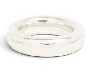 Lot 67 Elsa Peretti (Italian, 1940-2021) for Tiffany & Co. Sterling Silver 'Doughnut' Bracelet