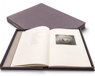 Lot 1059 Duane Michals (American, B. 1932) Text by Constantine P. Cavafy Five Photogravures in Bound Book 2003, 'A Tribute to Cavafy', H 19.75" W 15"