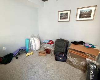 Luggage, workout equipment