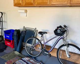 Bike, rugs, outdoor chairs 