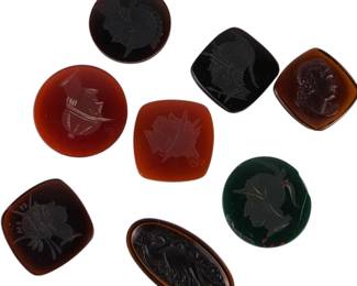carved intaglio signets for jewelery