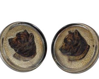 bridle rosettes with dogs