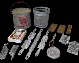 HeavyDuty Sinker Molds, Melting Lead, Falls City Pail  Accessories
