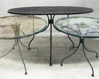 Vintage  Contemporary Wrought Iron Patio Tables