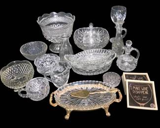 MCM Eclectic Glassware Collection  Wexford  Ornate Filigree Set  More