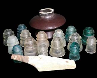 Vintage Glass  Porcelain Utility Insulator Collection