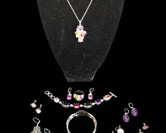 Estate Jewelry Lot Sterling Silver, Vintage Costume  More