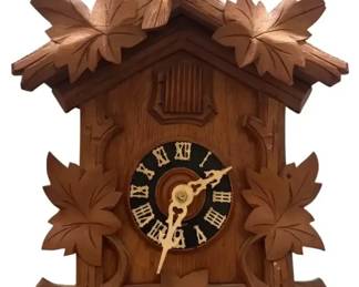  04 Vintage German Black Forest Carved Wood Mechanical Cuckoo Clock