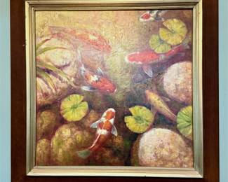 Koi Pond Painting 48” x 48”