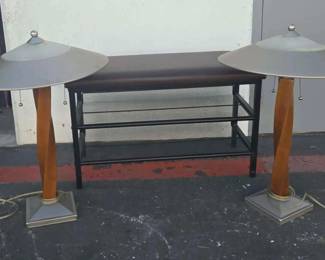 14CT124RVintage Table Modern Table Lamps And Bench
