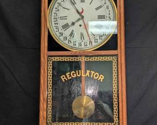 14CT706E. Ingraham Co Calendar Regulator Clock