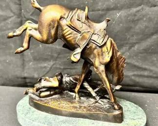 14CT671Bronze Wicked Pony By Frederic Remington