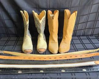 14CT643Cowboy boots and belts