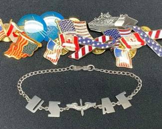 14CT714VSterling USAF Bracelet