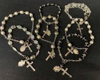 14CT692VSterling Beads Rosary Bracelets