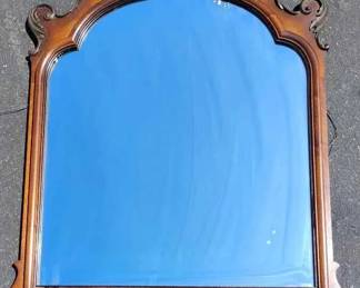 14CT599Vintage Wooden Framed Mirror