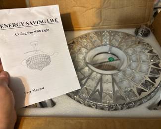 Raffle item!! New~ Ceiling Fandelier with color changing lights