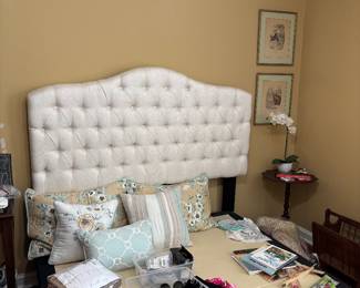 Like new linen headboard 