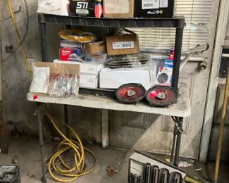 Automotive Parts Shelf Grouping with Fuel Pump, Bearings  Shop Supplies