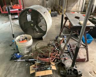 Various Shop Tools And Shop Fan