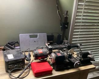 Mini Benchtop Metal Lathe  Milling Machine Setup w Accessories