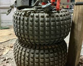 Heavy Tread Utility  Riding Mower Tires with TieDown Hardware
