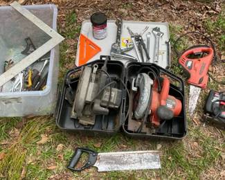 Power and Hand Tool Group with Circular Saws and Shop Tools