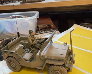WWII tank with soldier