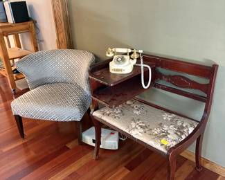 telephone chair 1940's/1950's
