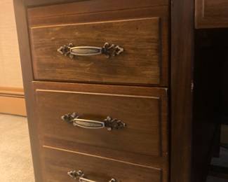 1950's desk, detail.