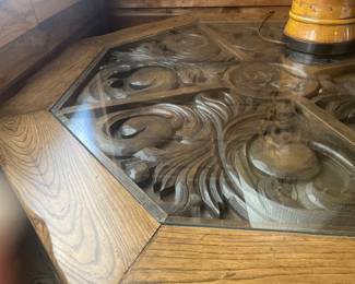 Octagon 1970's coffee table, detail.