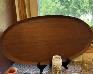 Teak platter