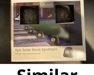 Belavi 4pk solar rock spotlight