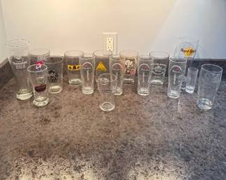 Assorted Beer Co. And Sport Branded Beer Glasses 16Piece Lot