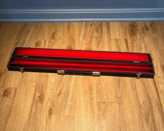 Black 2Piece Pool Billiard Cue Stick Carrying Case 31 Long