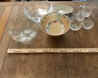 Assorted Glassware Bowls and Cups