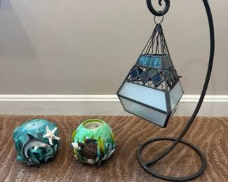 Beach House Decor Bundle with Lantern and Candles