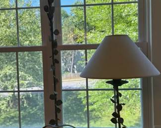 Decorative Vine Leaf Lamps Table and Floor Set