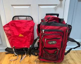 Olympia Sports Plus Rolling Duffel and Kelty Jr. Tioga Backpack Set