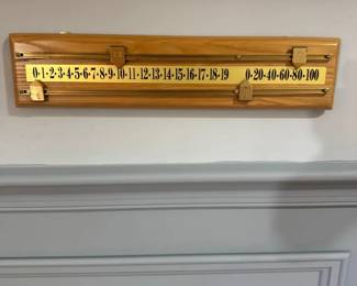Wall Mounted Wood Billiard Pool Scoreboard