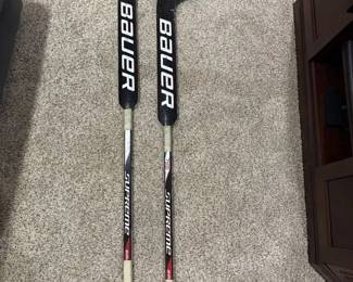 02 2 GameUsed Capitals Goalie Sticks Justin Peters