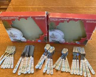Country Christmas International China Co. Vintage Flatware Stainless